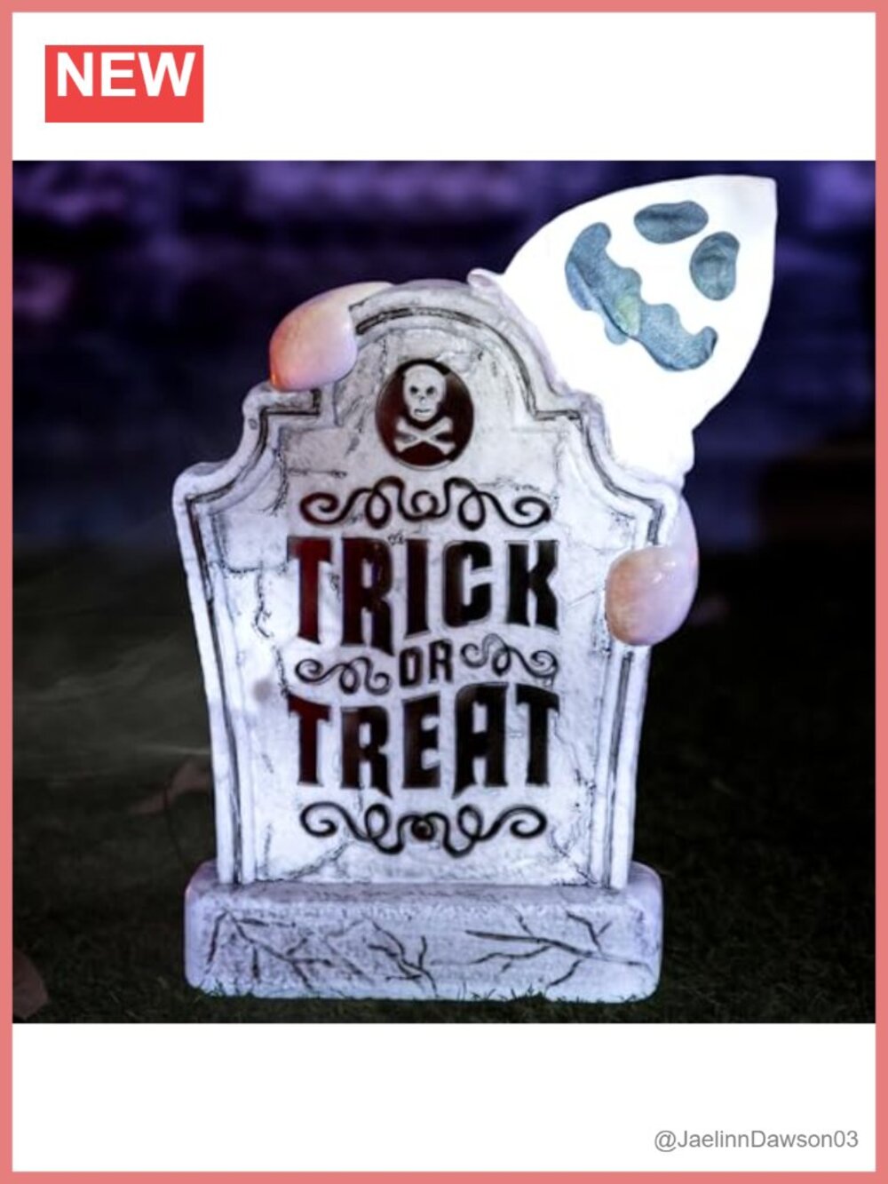 Animatronic Halloween Tombstone Pop-Up Ghost Motion Sensor Yard Decor